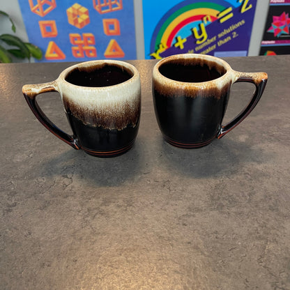 Pair of Pfaltzgraff Drip Glaze Mugs