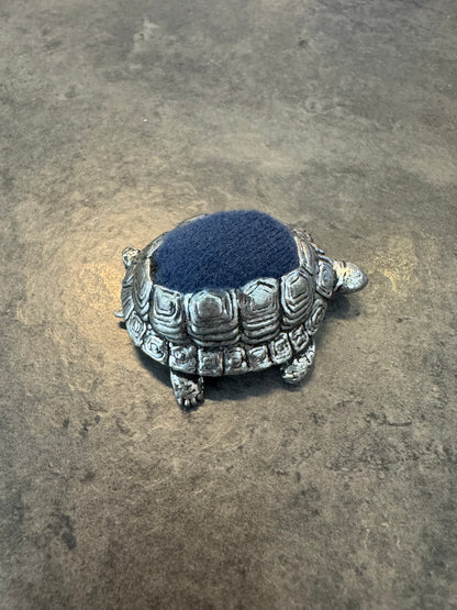 Pewter Pin Cushion Turtle 1.5" x 1" Made in England