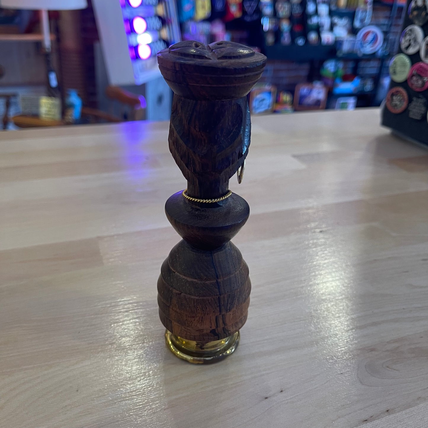 Wood Carved Hidden Corkscrew