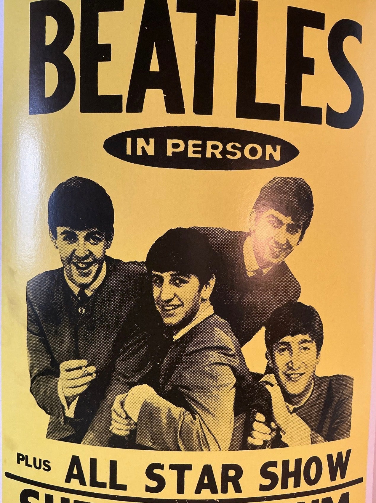 Framed Beatles Concert Poster