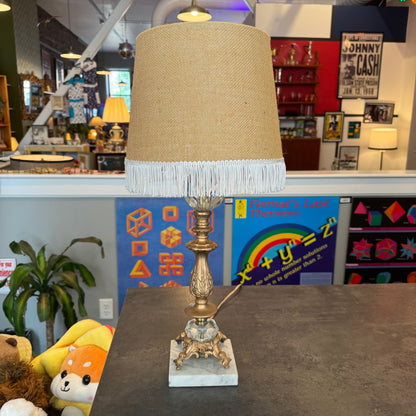 Hollywood Regency Crystal Table Lamp