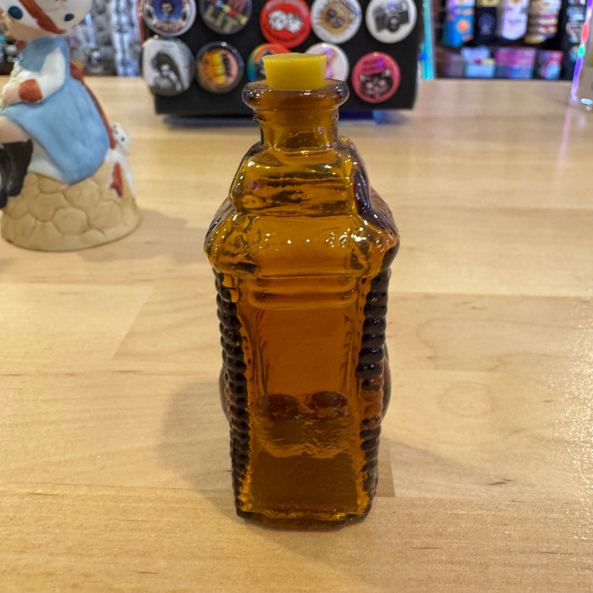 Brown Glass Bottle 2.5" Square Sides