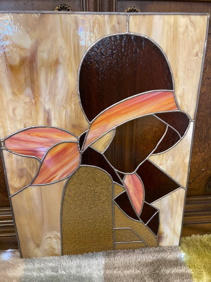 Art Deco Style Stained Glass Panel