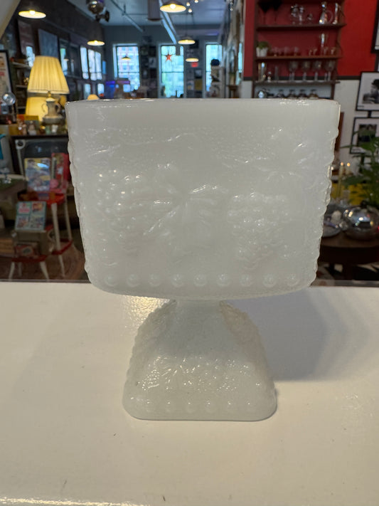 Milk Glass Compote 5 inch