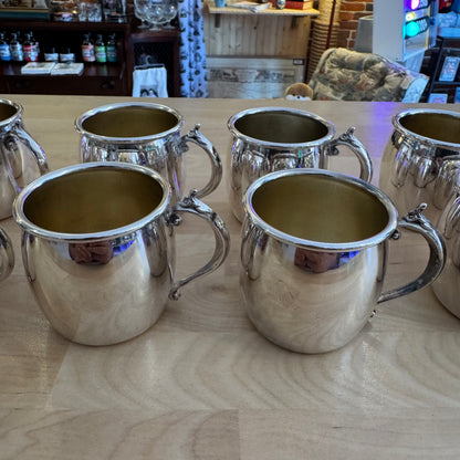 Set of 10 Towle Silver Plated Handled Mugs