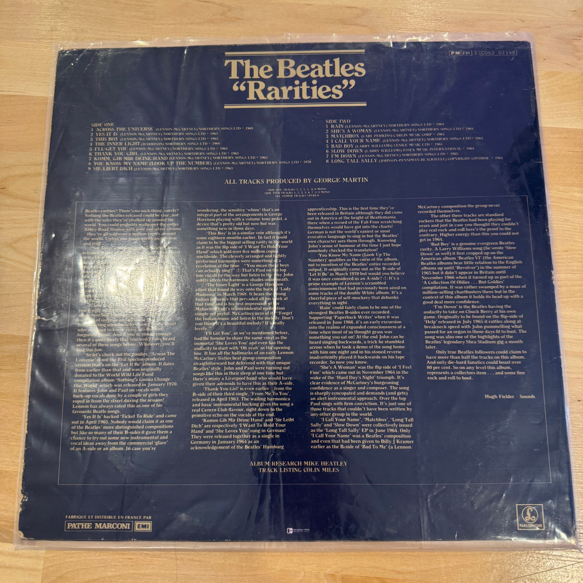 The Beatles - Rarities (on Parlaphone) Vinyl