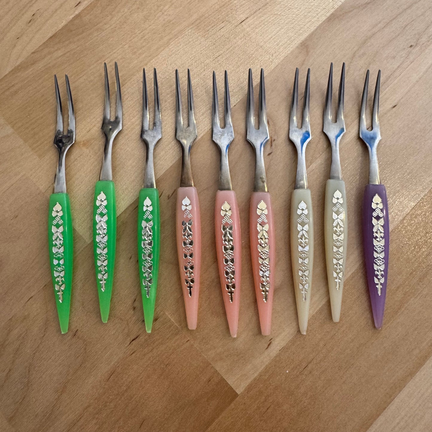 Set of 9 Cocktail Forks Stainless Japan