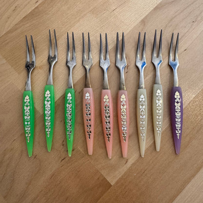 Set of 9 Cocktail Forks Stainless Japan