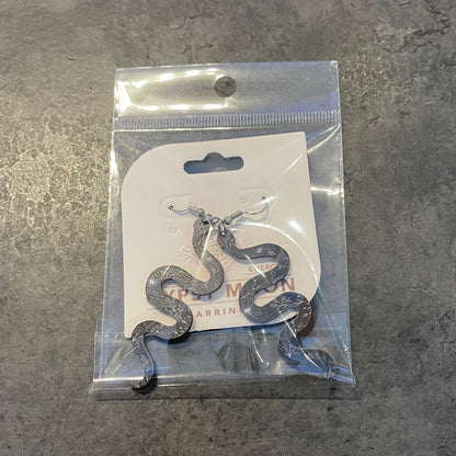 Wooden Serpent Earrings