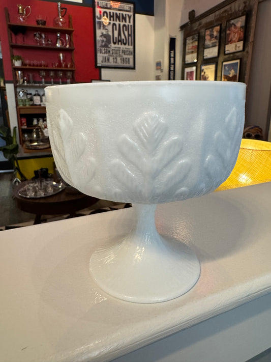 Milk Glass Compote 6 inch