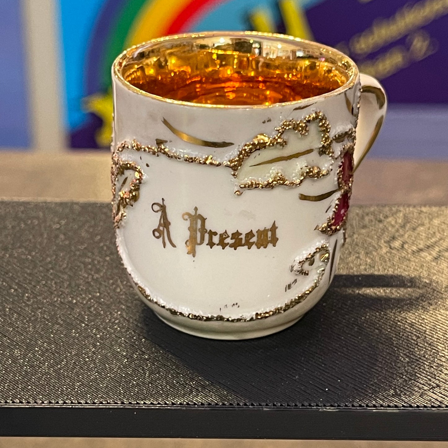 Victorian Souvenir Demitasse A Present Cup