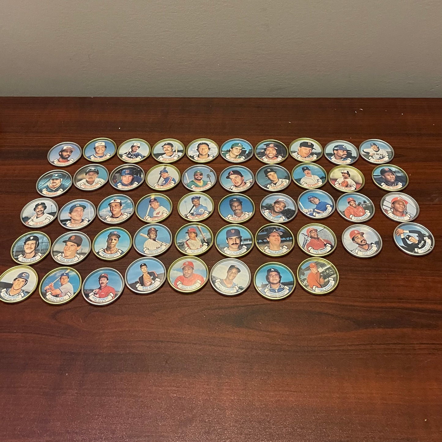 Complete set of 48 Topps Baseball Coins 1987