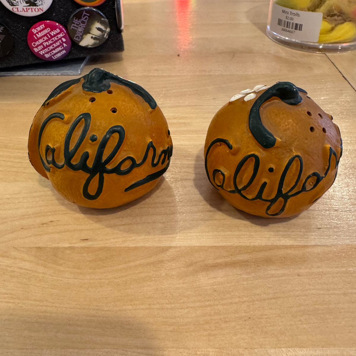 California Oranges Salt and Pepper Shakers Victoria Ceramics