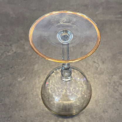 Set of 6 Gilded Champagne Glasses