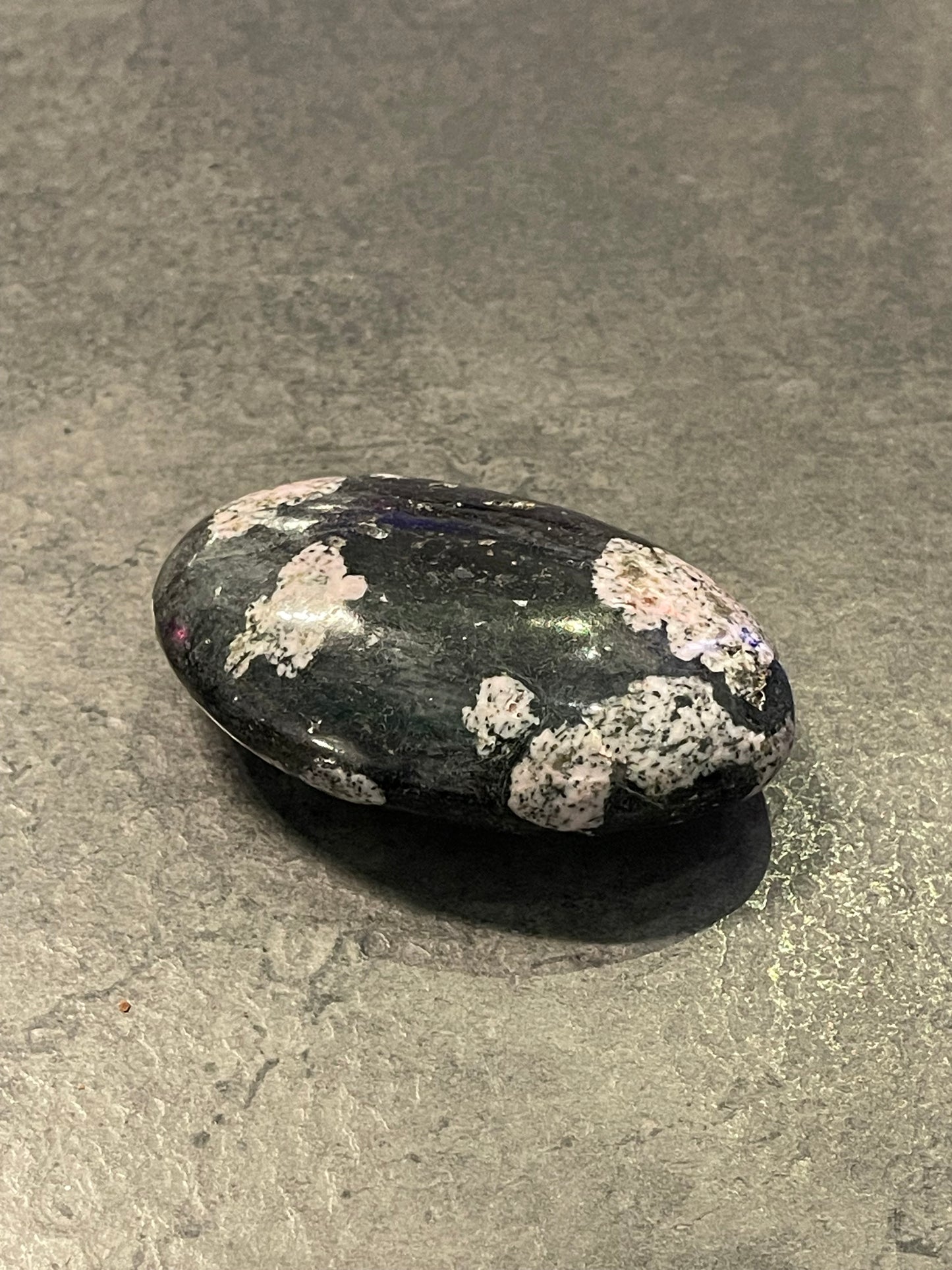 Black Cherry Blossom Flower Agate Palm Stone