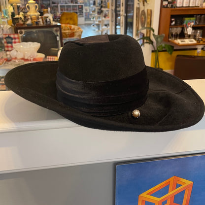 Black Velvet Hat