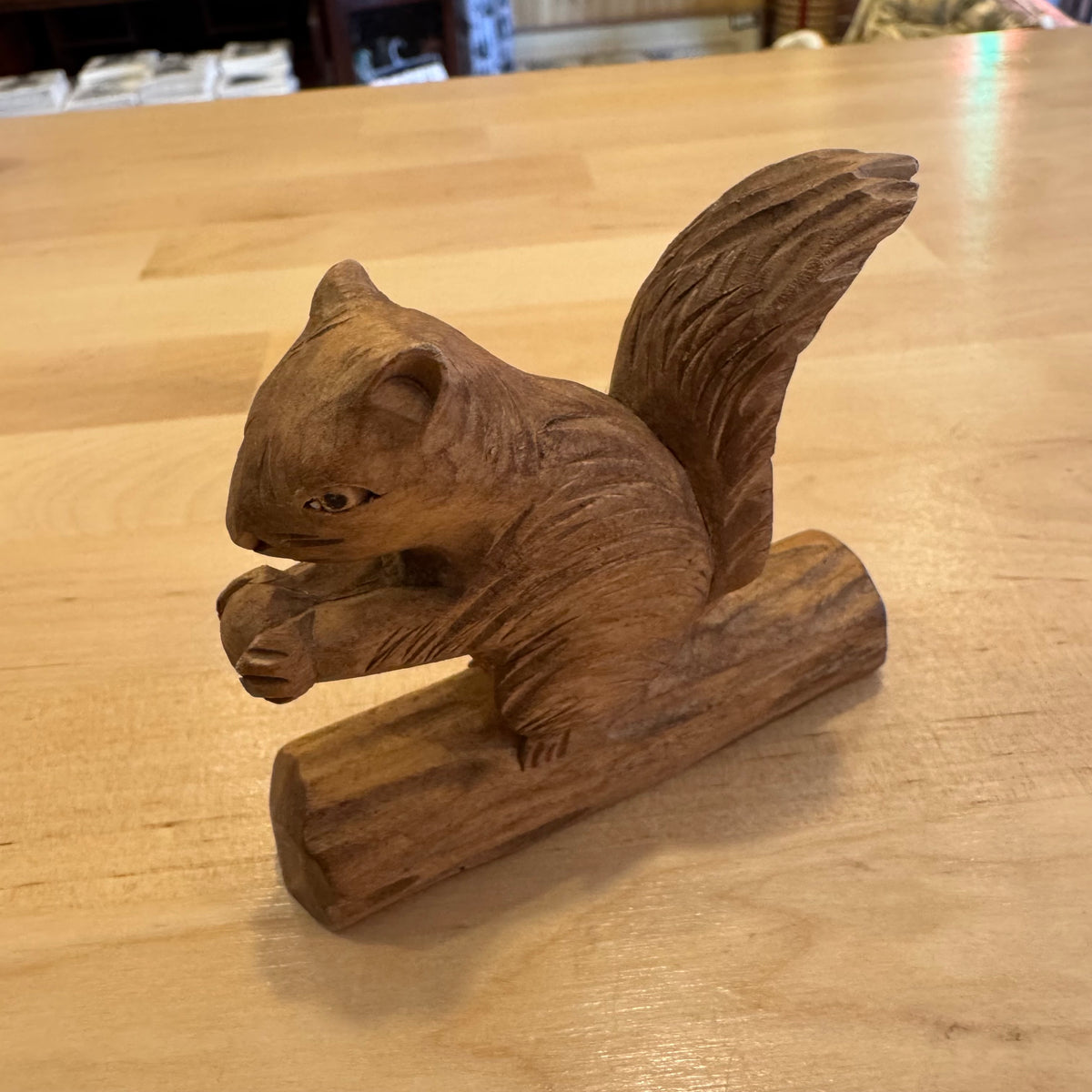 Saint Jean Port Joli Carved Squirrel Figurine