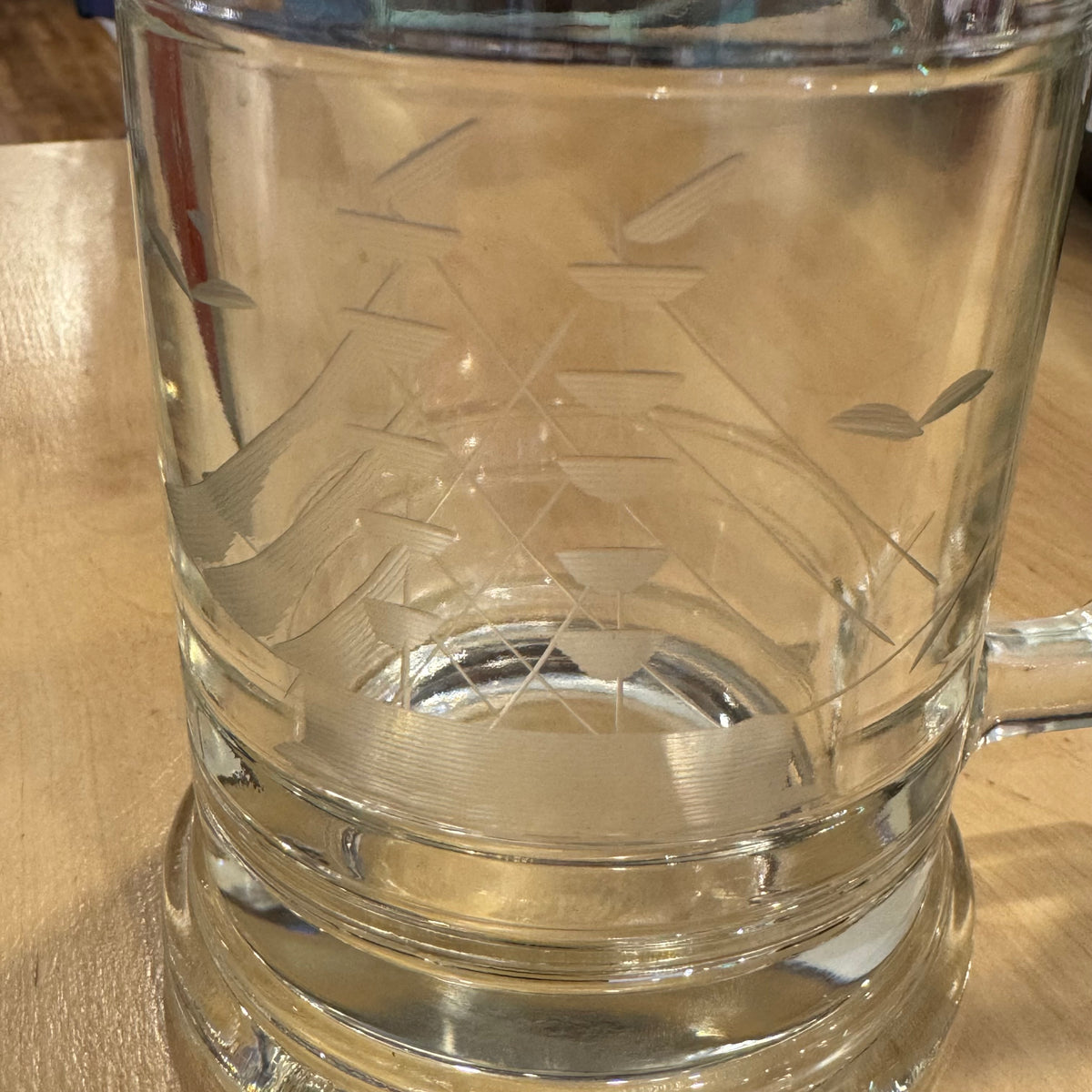 Clipper Ship Glass Beer Stein