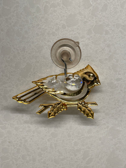 Mascot Int Gold Plated Cardinal Sun-catcher