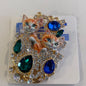 Rhinestone Kitty Brooch