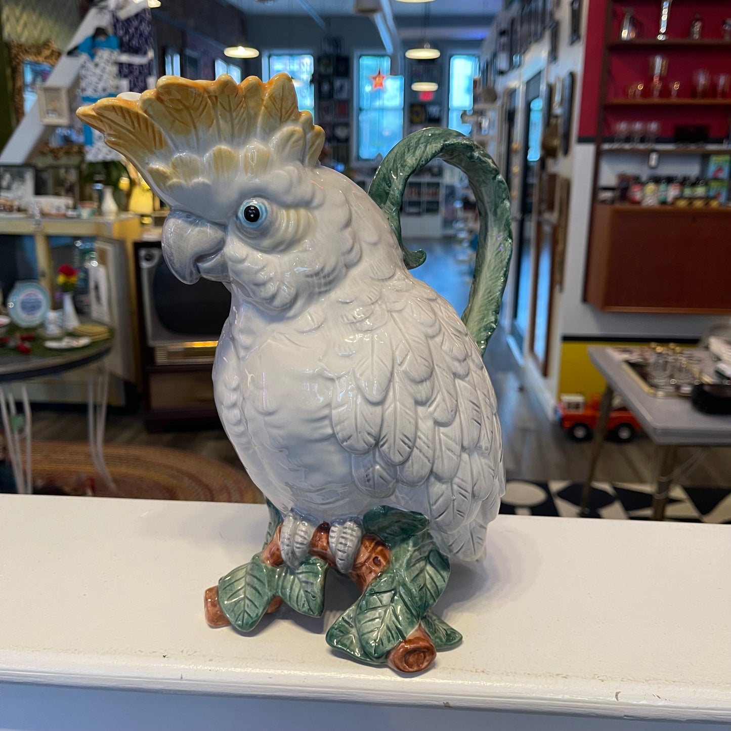 Fitz & Floyd Cockatoo Figural Pitcher