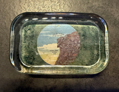Old Man on the Mountain Glass Paperweight