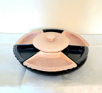 California Pottery W. Frazier Lazy Susan Serving Set