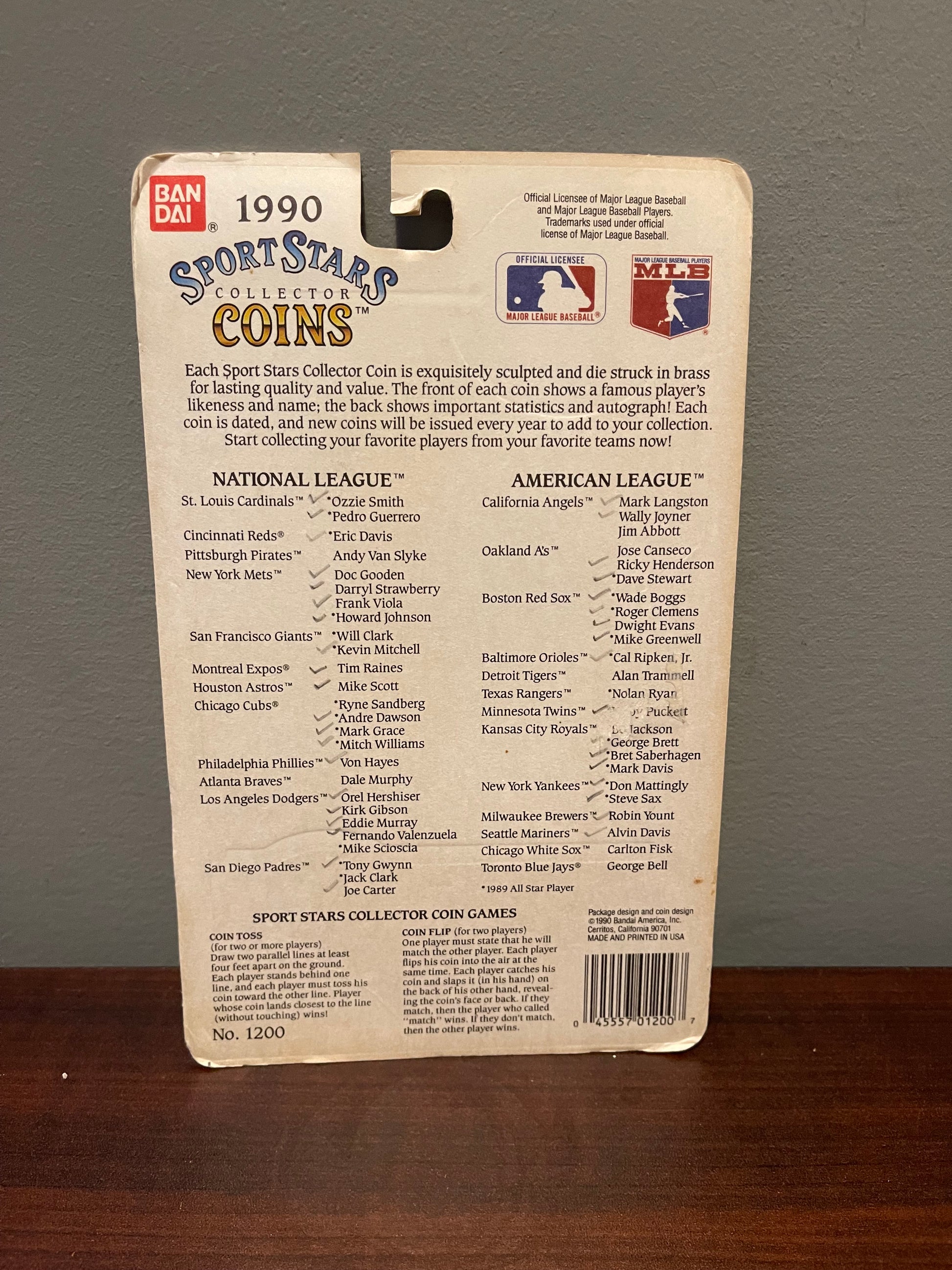 Bandai 1990 Robin Yount Collectors Coin