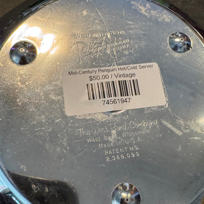 Mid-Century Penguin Hot/Cold Server or Ice Bucket