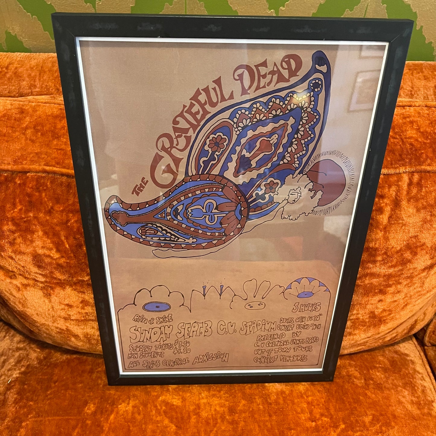 Grateful Dead 1972 Concert Poster (reprint)