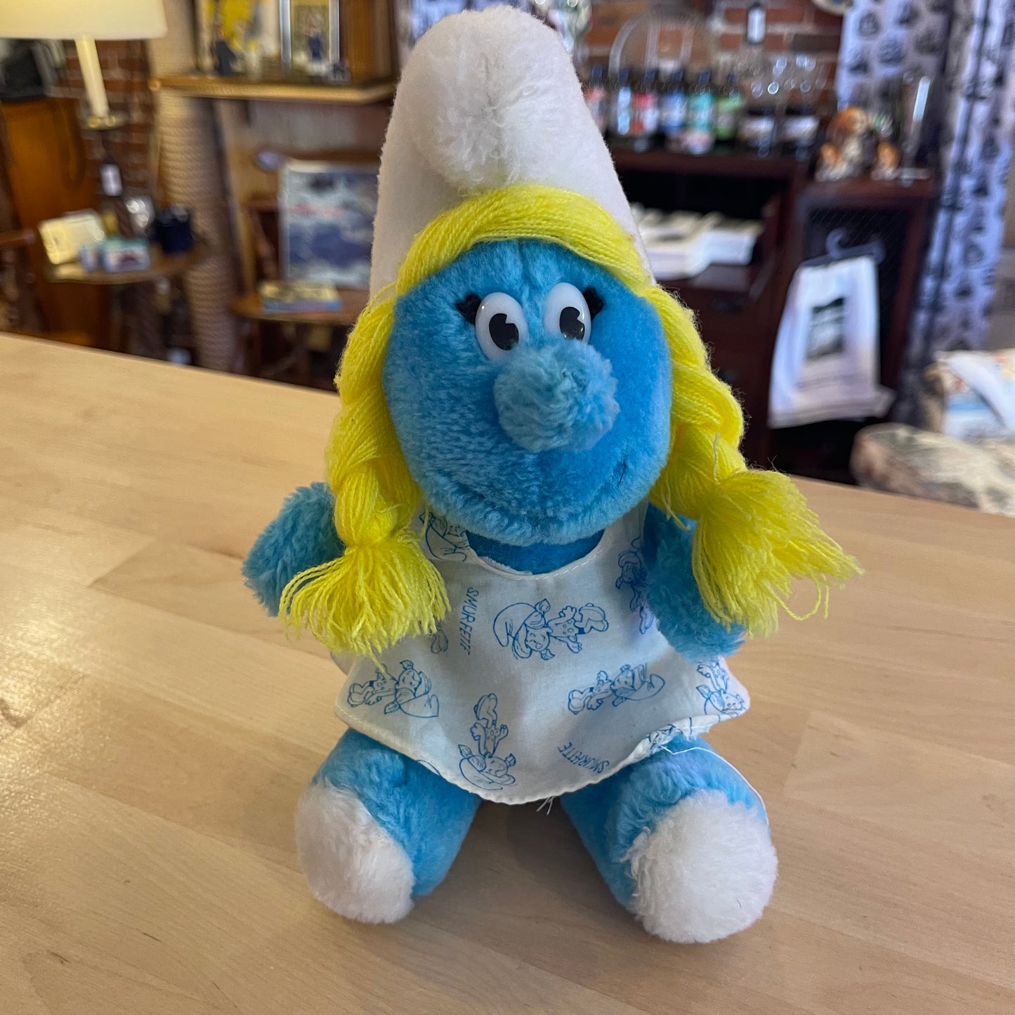 1980 Smurfette Plush 8" Tall Peyo