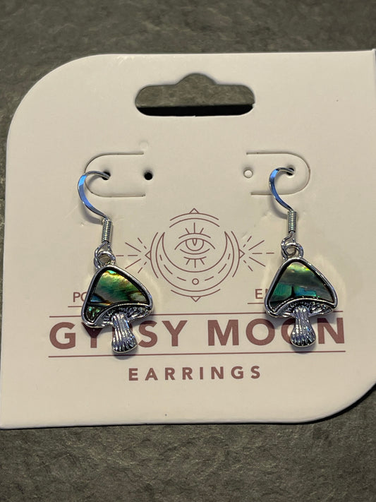 Abalone Mushroom Earrings