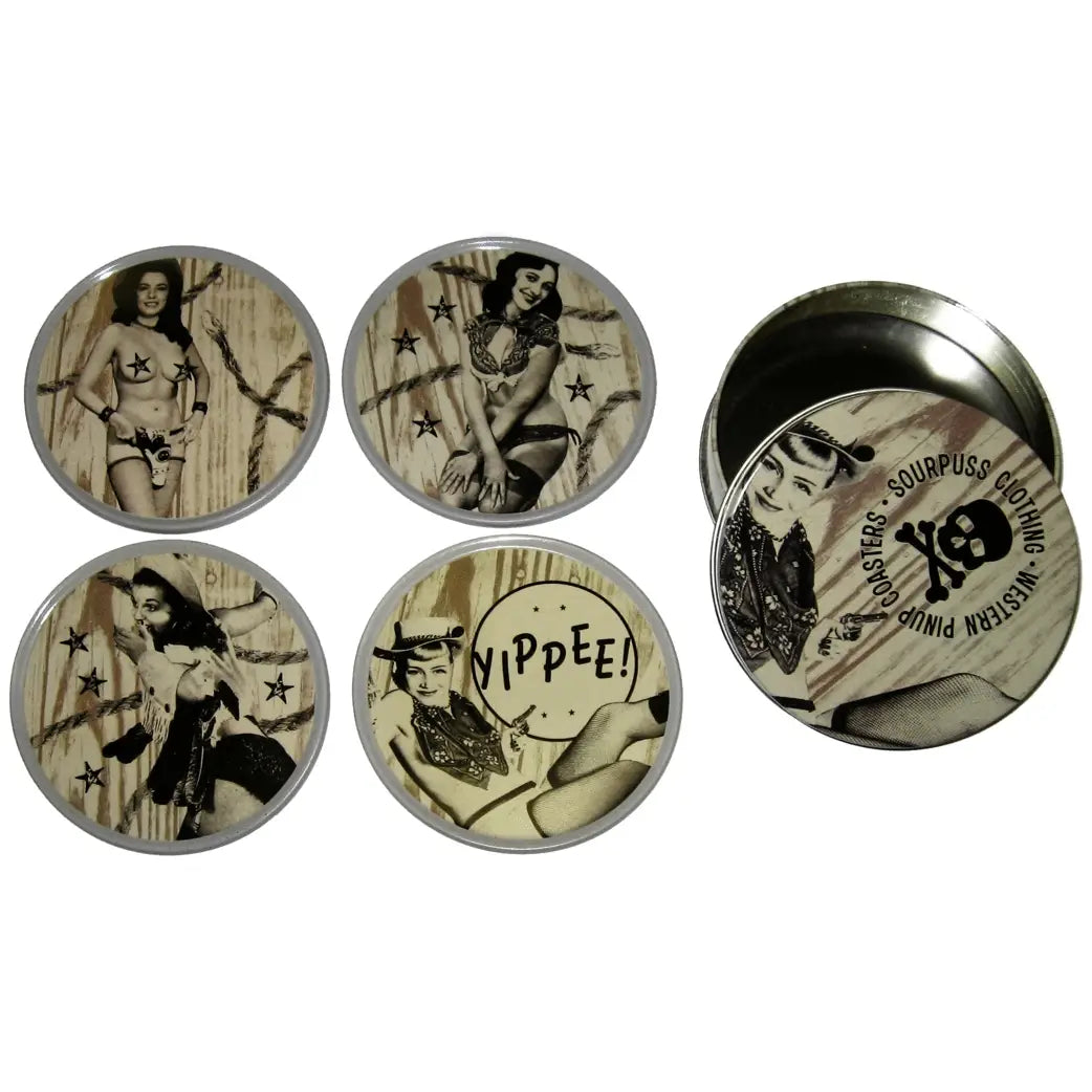 Set of 4 Coasters with Case