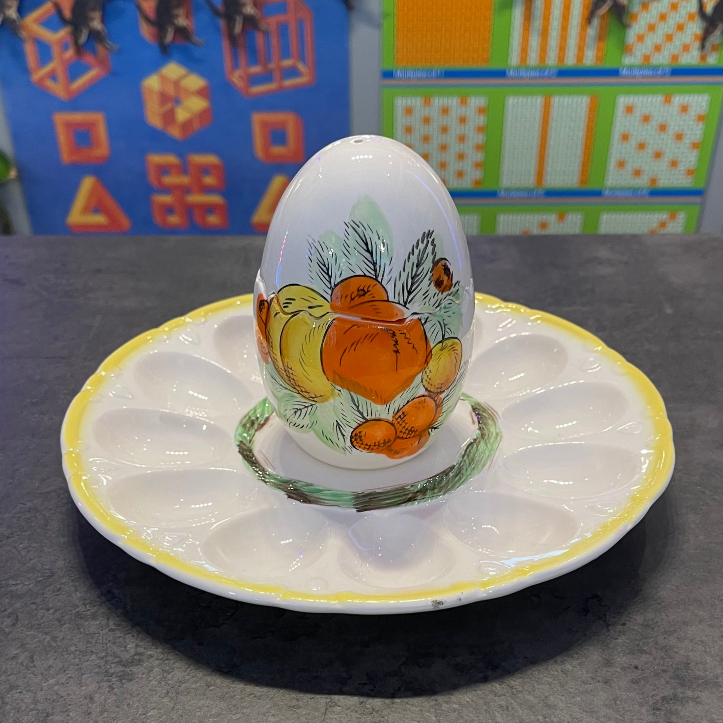 Deviled Egg Dish with Shakers