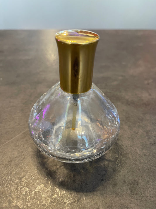 Crackle Glass Perfume Bottle