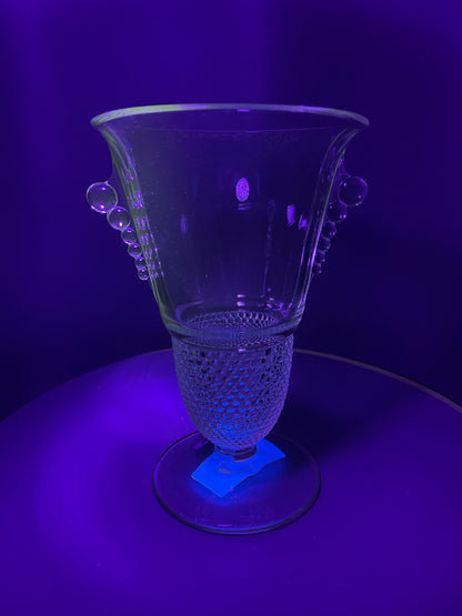Vintage Duncan Miller 8 Inch Teardrop Glass Vase