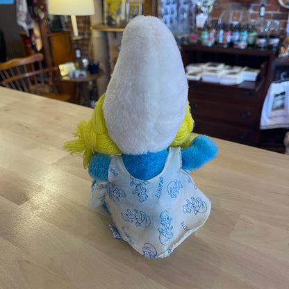 1980 Smurfette Plush 8" Tall Peyo