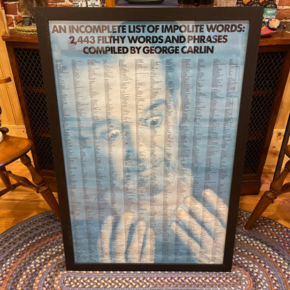 Framed George Carlin Poster