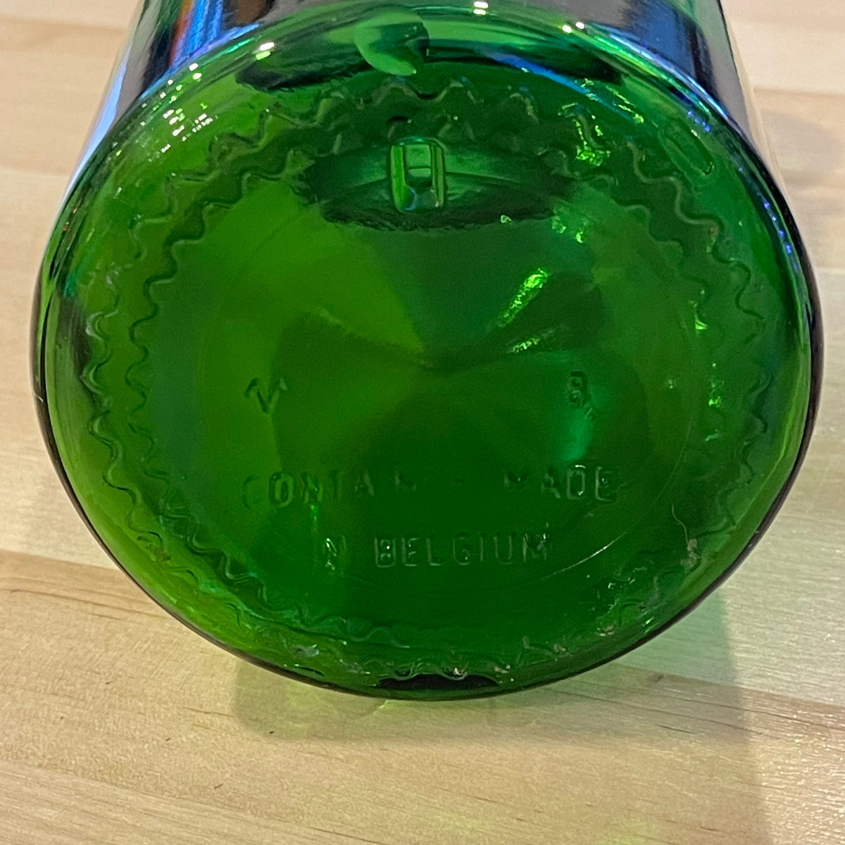 9” Green Bubble Top Apothecary Jar