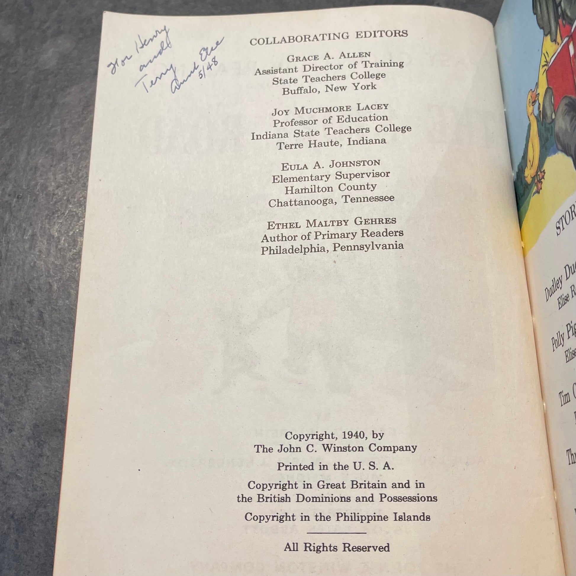 1940 The Story Road by Gertrude Hildreth