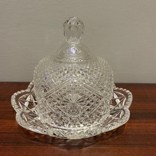 Avon Fostoria Covered Butter Dish