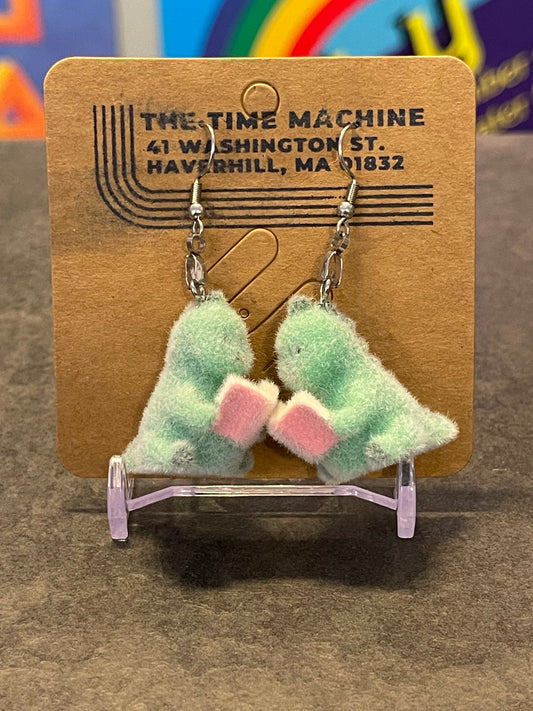 Fuzzy Dino Earrings