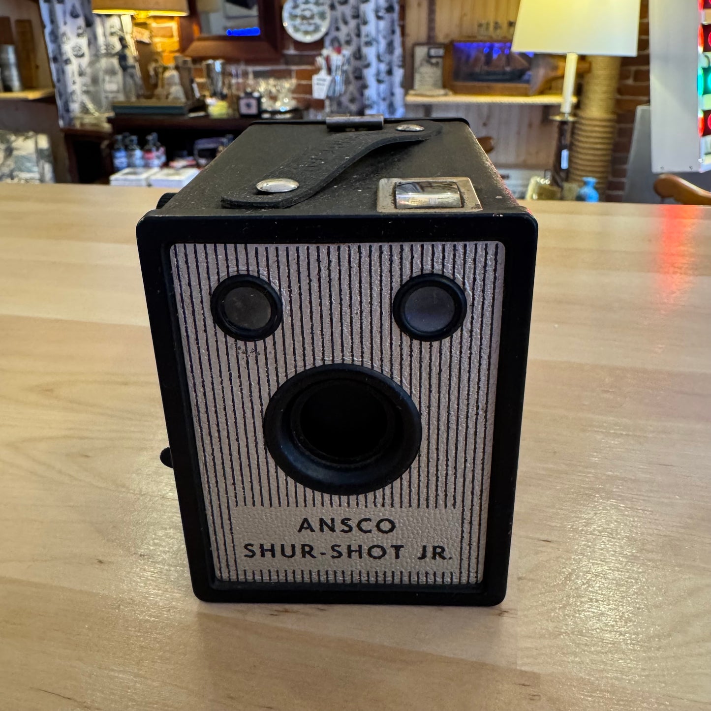 Vintage 1940s Ansco Shur-Shot Jr. Film Box Camera - Working Shutter