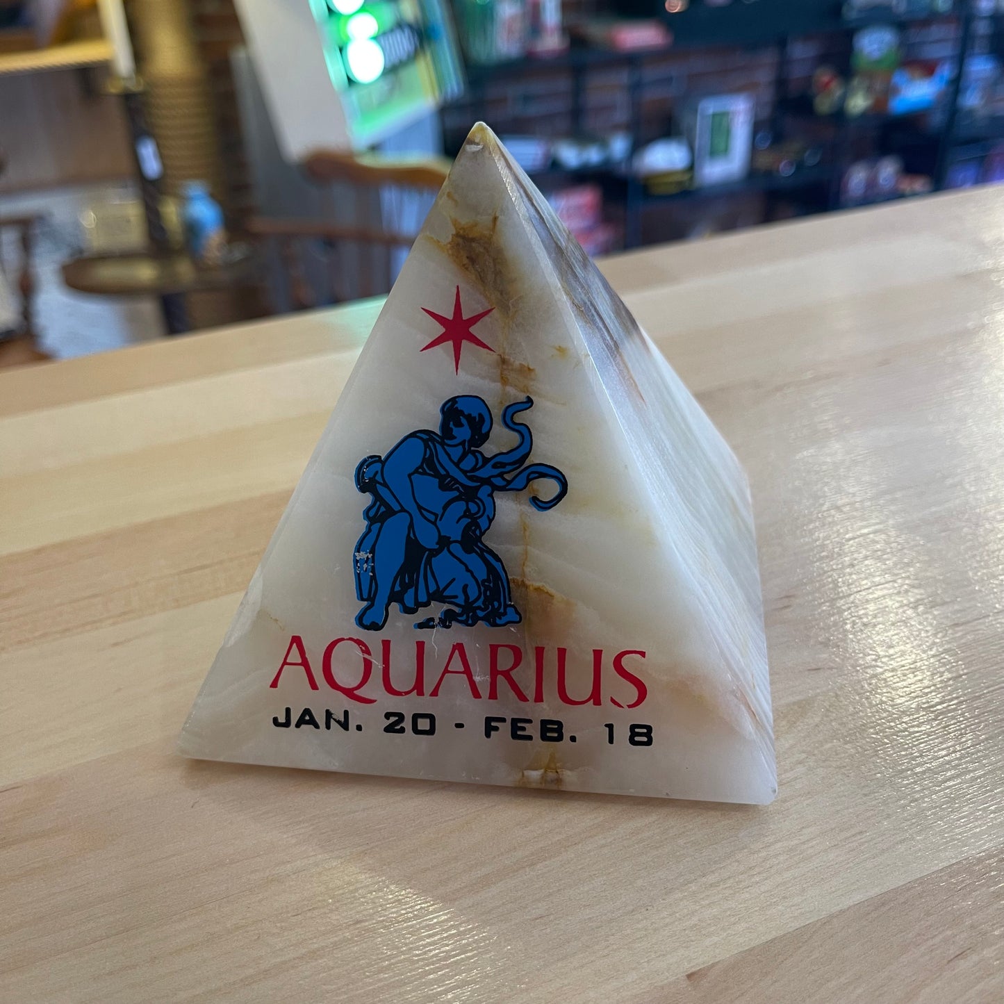 Aquarius Pyramid Paperweight