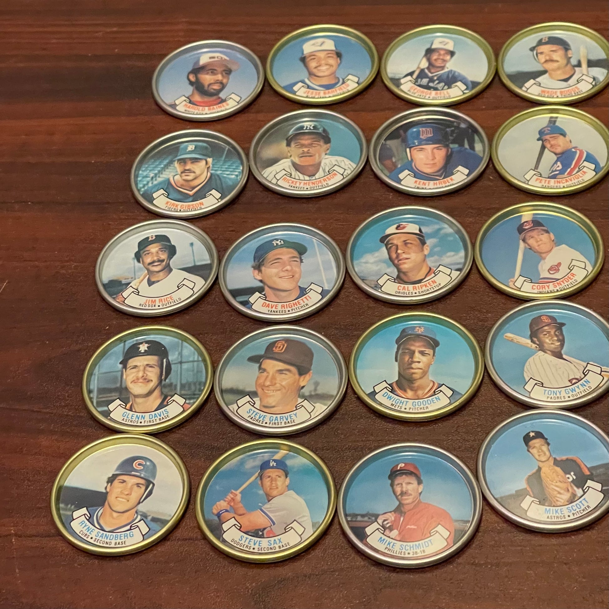 Complete set of 48 Topps Baseball Coins 1987