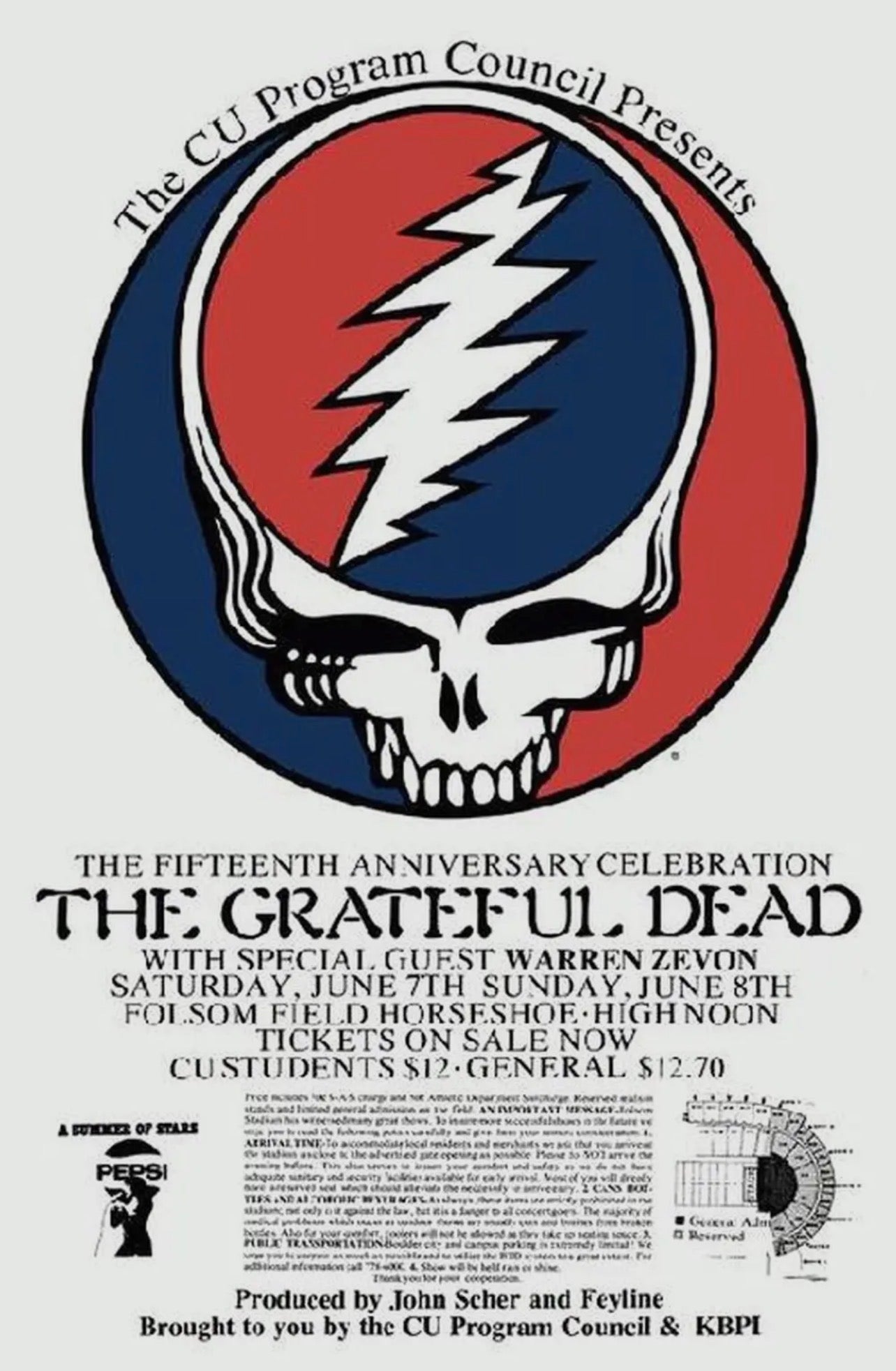 Grateful Dead Concert Poster (reprint)