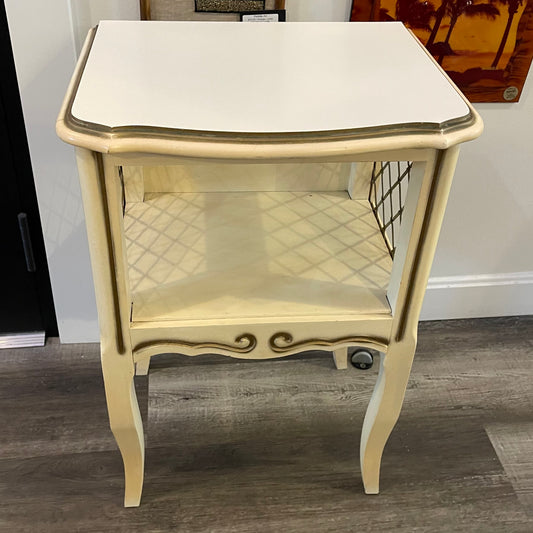 Cream with Gold Side Table