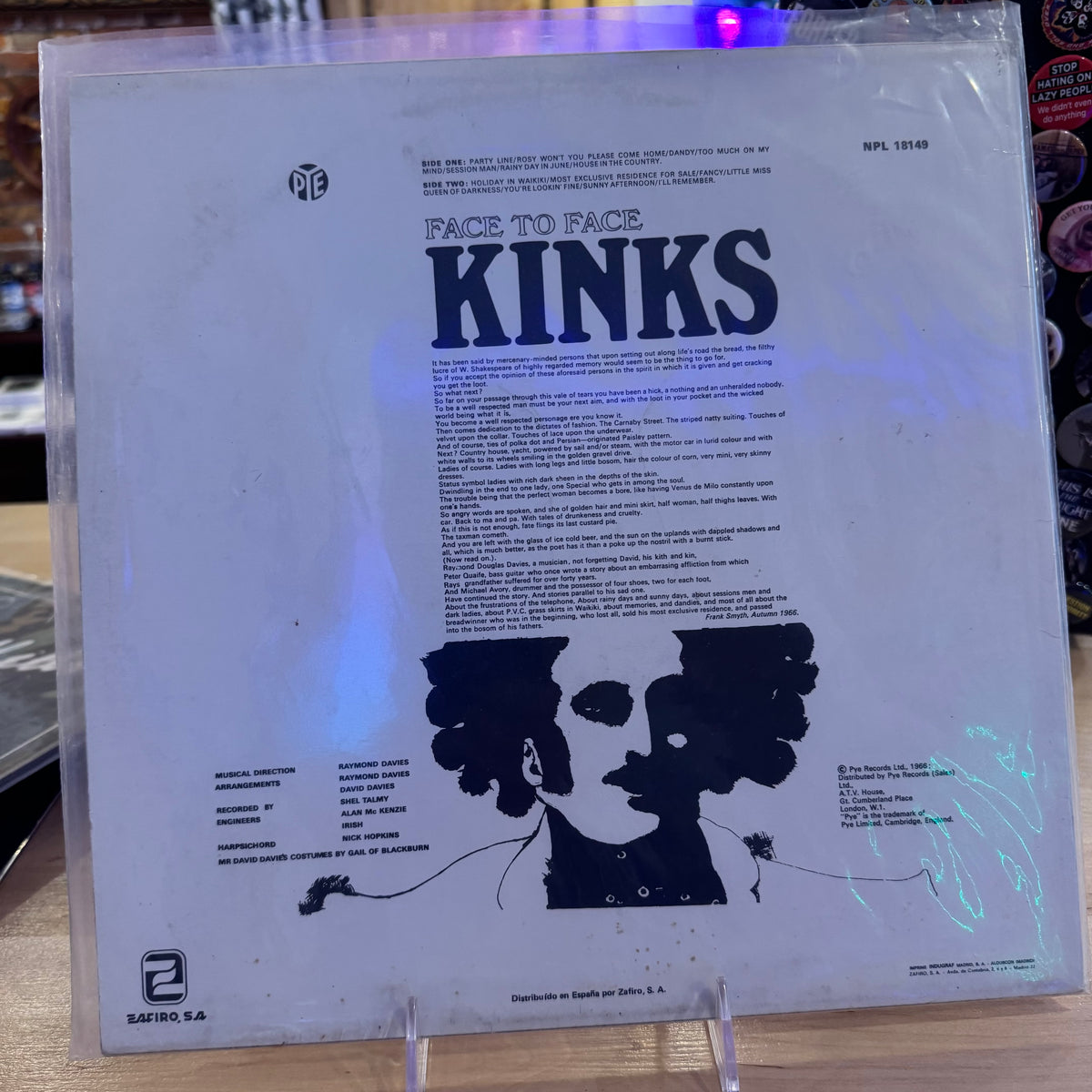 The Kinks - Face To Face (Spain 1980) Vinyl