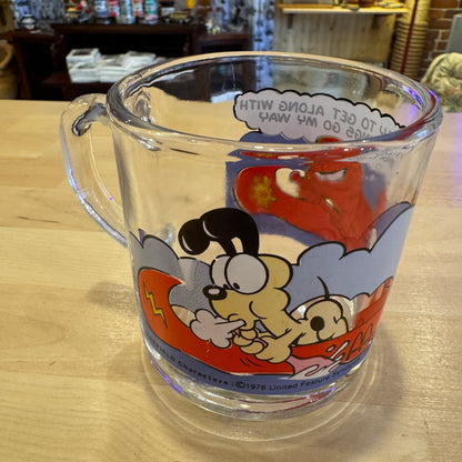 Garfield "Easy to Get Along With..." Vintage McDonald's Glass Mug