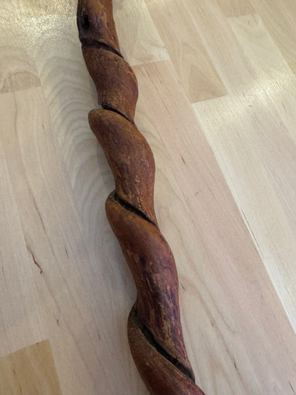 Vintage Naturally Vine-Twisted Wood Walking Stick Spiral Hiking Staff